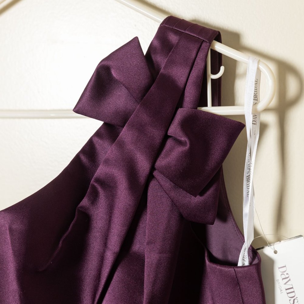 David’s Bridal - Dress NWT - Plum Size 10 - Picture 9 of 12